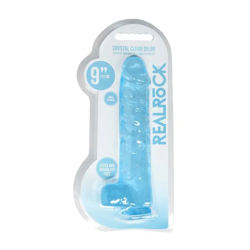 Shop affordable quality REALROCK Realistic Dildo With Balls 9IN - Discreet Intimate Essentials - DONGS - Shots Toys
