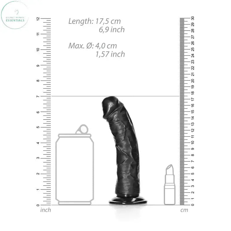 Shop affordable quality REALROCK Realistic Regular Curved Dildo with Suction Cup - 15.5 cm - 15.5 cm (6'') Dong - Discreet Intimate Essentials - DONGS - Shots Toys