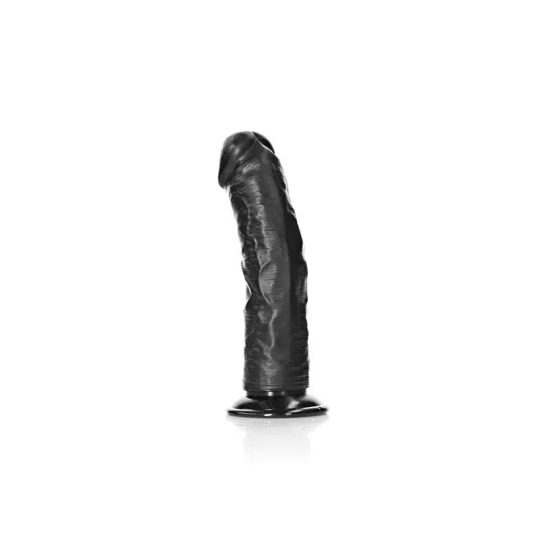 REALROCK Realistic Regular Curved Dildo with Suction Cup - 15.5 cm -  15.5 cm (6'') Dong Shots Toys Discreet Intimate Essentials.
