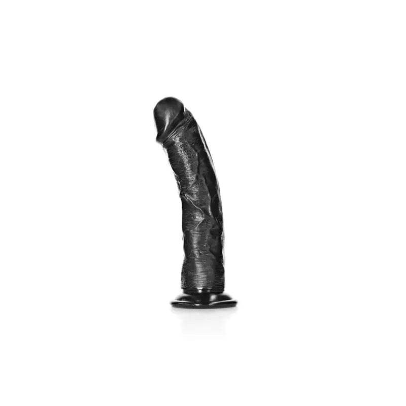 REALROCK Realistic Regular Curved Dildo with Suction Cup - 18 cm -  18 cm (7'') Dong Shots Toys Discreet Intimate Essentials.