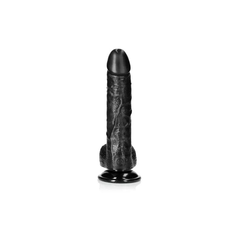 REALROCK Realistic Regular Curved Dong with Balls - 20.5 cm -  20.5 cm (8'') Dong Shots Toys Discreet Intimate Essentials.