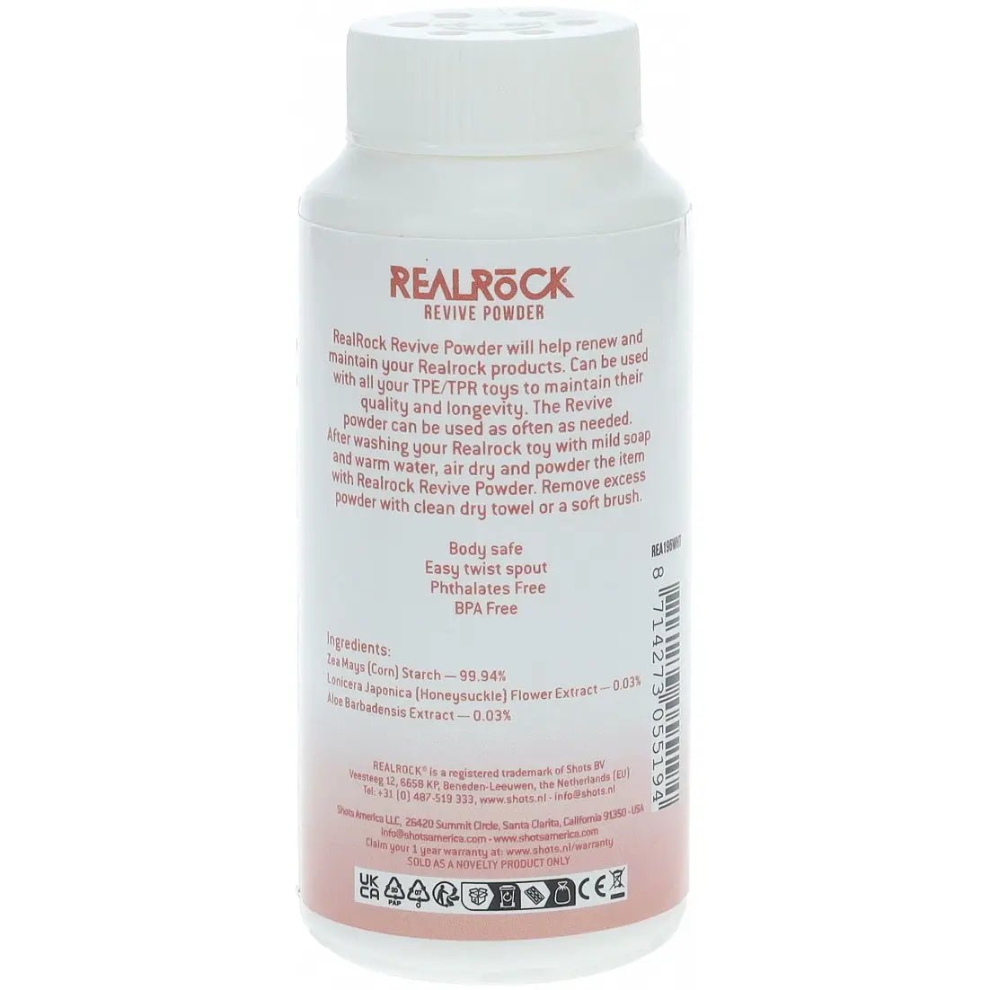 Shop affordable quality REALROCK Revive - Reviving Powder - Refreshing Powder - 60 grams - Discreet Intimate Essentials - DONGS - Shots Toys