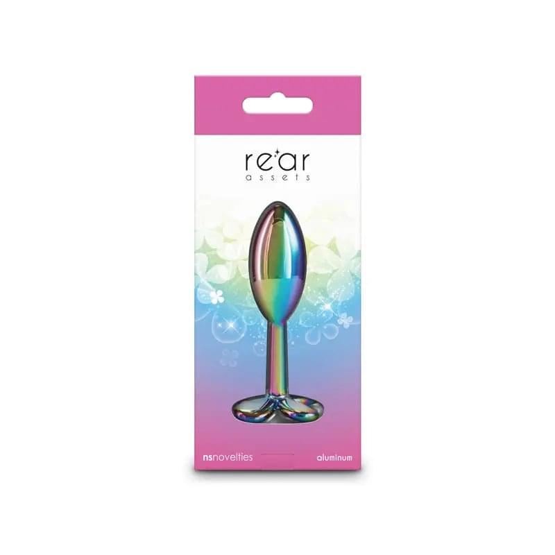 Rear Assets Clover - Multicolour - Multicoloured 9.2 cm Metallic Butt Plug NS Novelties Discreet Intimate Essentials.
