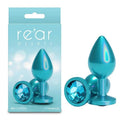 Rear Assets Iridescent - Medium - Teal - Iridescent Teal 8.2 cm Medium Butt Plug NS Novelties Discreet Intimate Essentials.