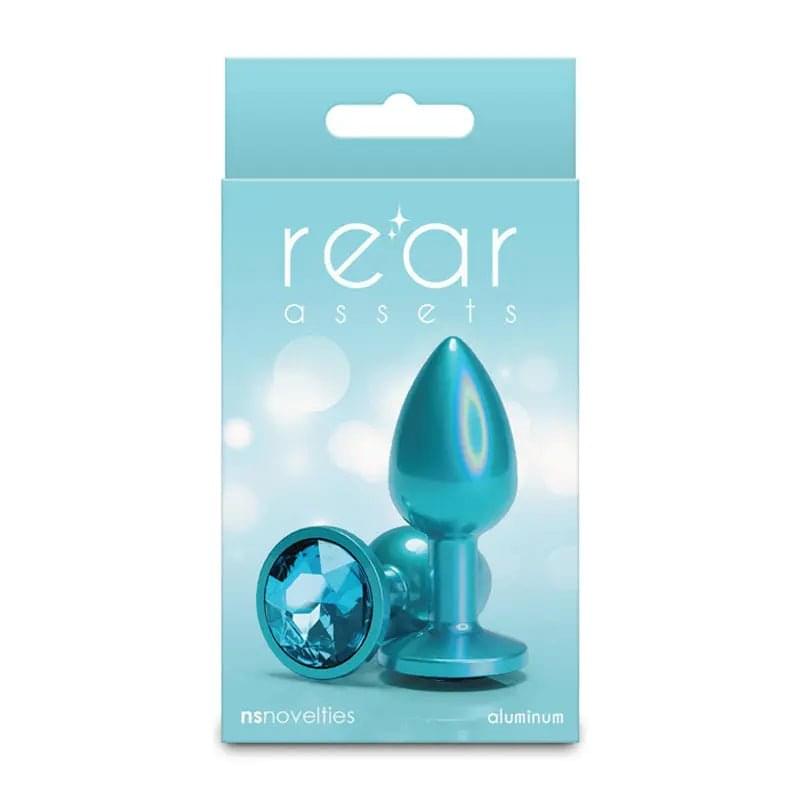 Rear Assets Iridescent - Small - Teal - Iridescent Teal 7.1 cm Small Butt Plug NS Novelties Discreet Intimate Essentials.