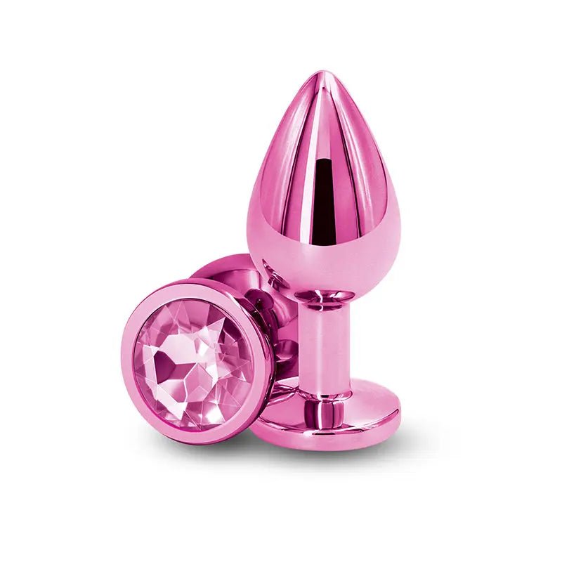 Shop affordable quality Rear Assets - Medium - 8.2 cm Medium Metal Butt Plug with Round Gem Base - Discreet Intimate Essentials - ANAL TOYS - NS Novelties
