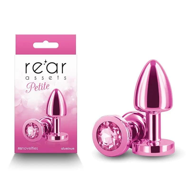 Rear Assets Petite -  -  6 cm Metal Butt Plug with  Round Gem Base NS Novelties Discreet Intimate Essentials.