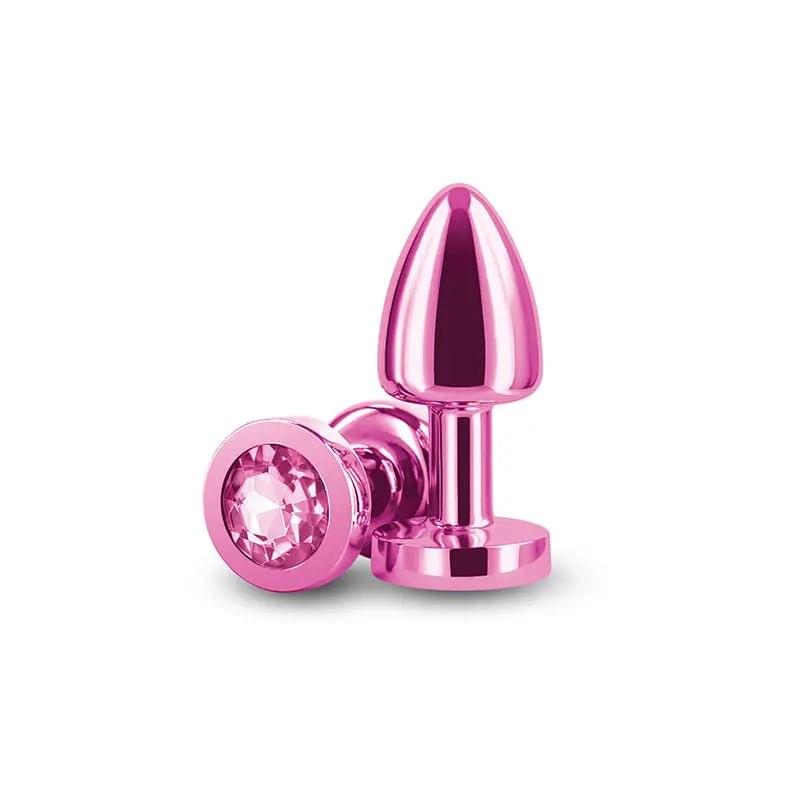 Rear Assets Petite -  -  6 cm Metal Butt Plug with  Round Gem Base NS Novelties Discreet Intimate Essentials.