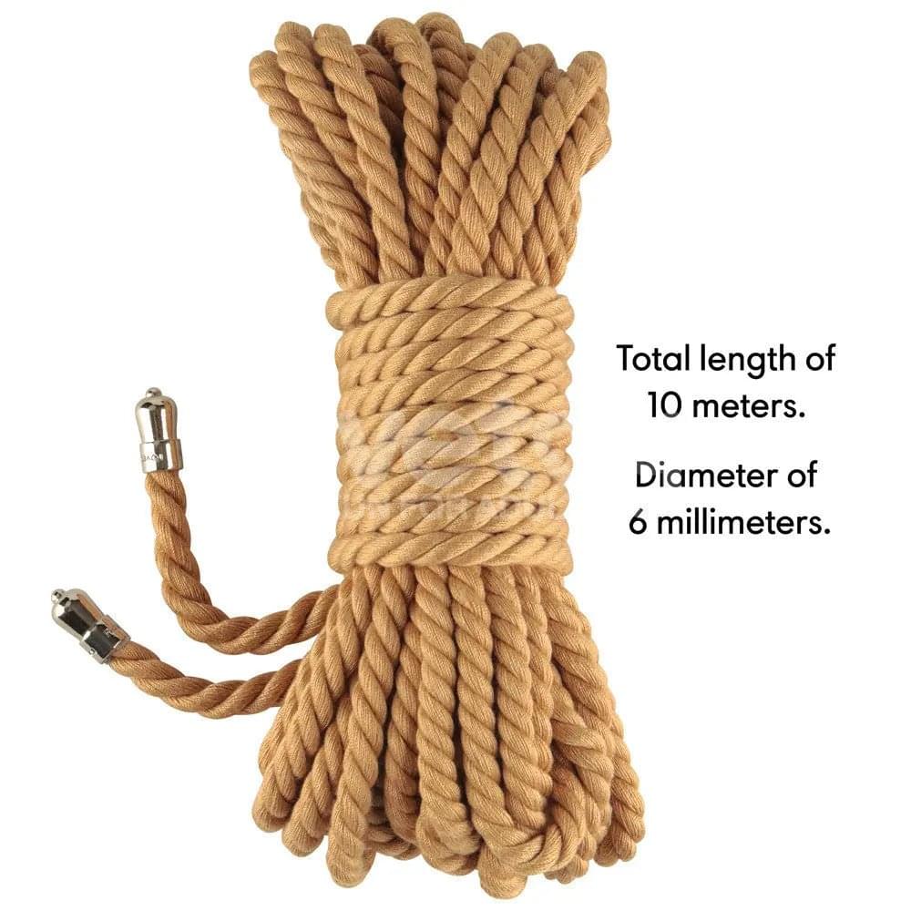 Rebellion Reign Bondage Rope - Natural - Natural Bondage Rope - 10 metre length Lovetoy Discreet Intimate Essentials.