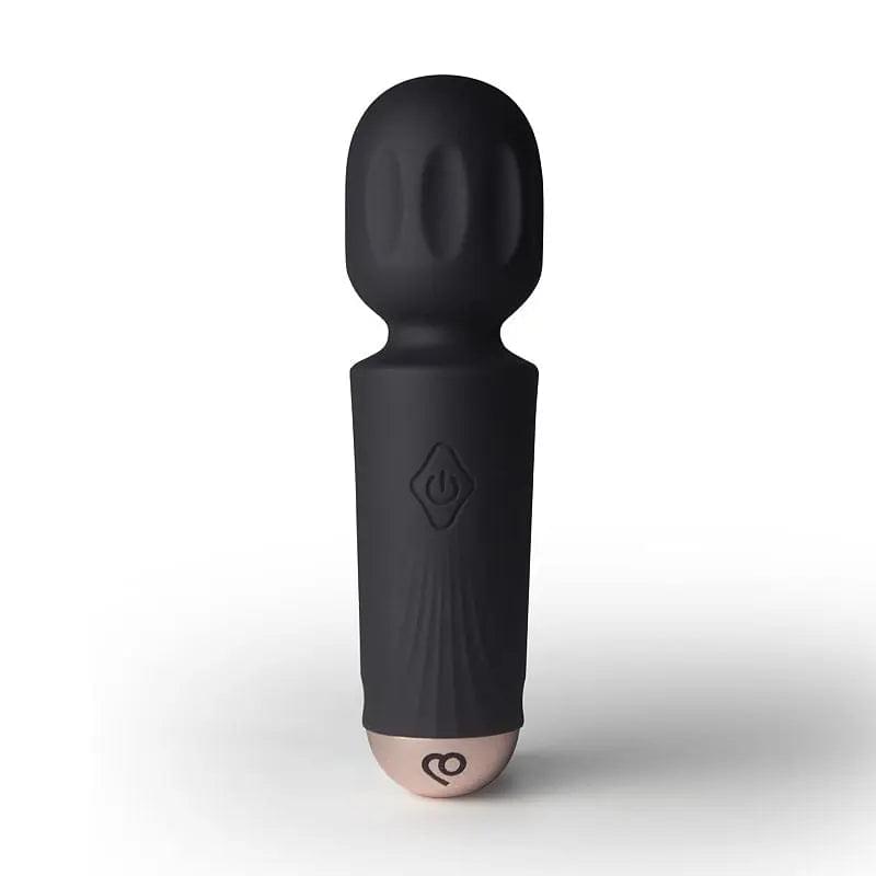 Rechargeable 16 Mode Silicone Mini Wand Black Tulip Rocks Off Discreet Intimate Essentials.