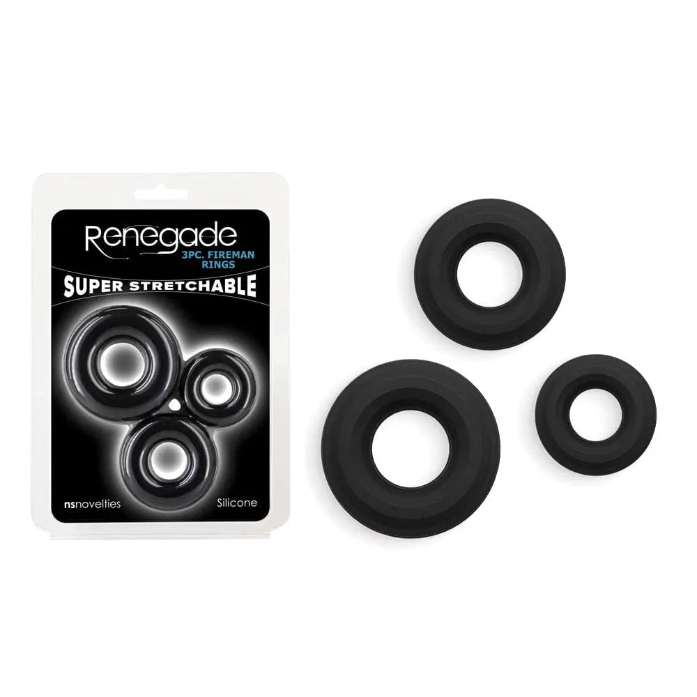 Renegade 3pc Fireman Rings -  -  Cock Rings - Set of 3 Sizes NS Novelties Discreet Intimate Essentials.