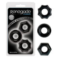 Shop affordable quality Renegade Chubbies - Black Cock Rings - Set of 3 - Discreet Intimate Essentials - COCK RINGS - NS Novelties