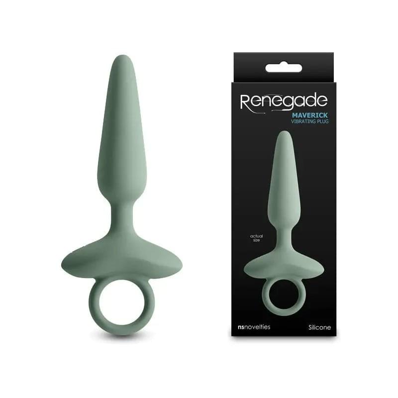 Renegade Maverick - Sage -  15 cm USB Rechargeable Vibrating Butt Plug NS Novelties Discreet Intimate Essentials.