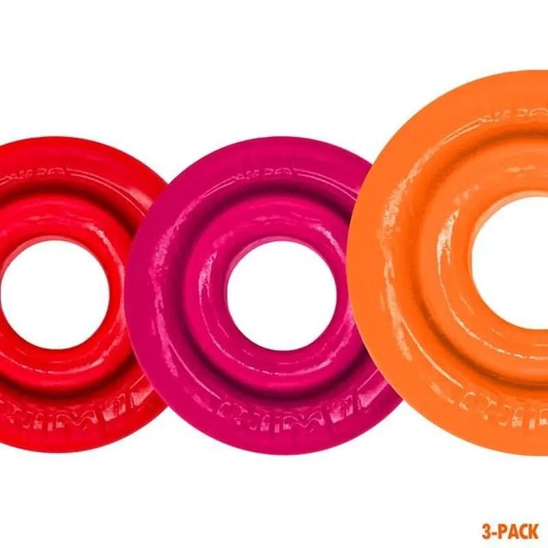 RimRingz 3 Pc Multi Size Fire Hots OxBalls Discreet Intimate Essentials.