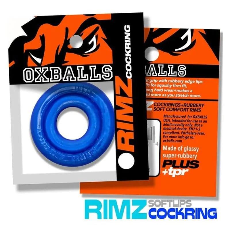 Rimz BIG Ring Blue OxBalls Discreet Intimate Essentials.