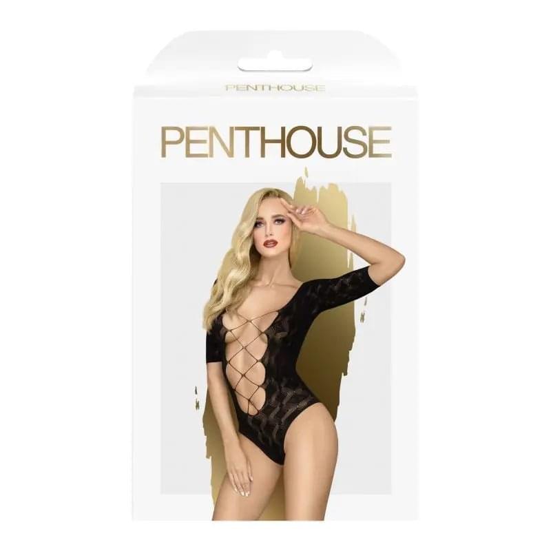 Salute Me Teddy Black Penthouse Discreet Intimate Essentials.