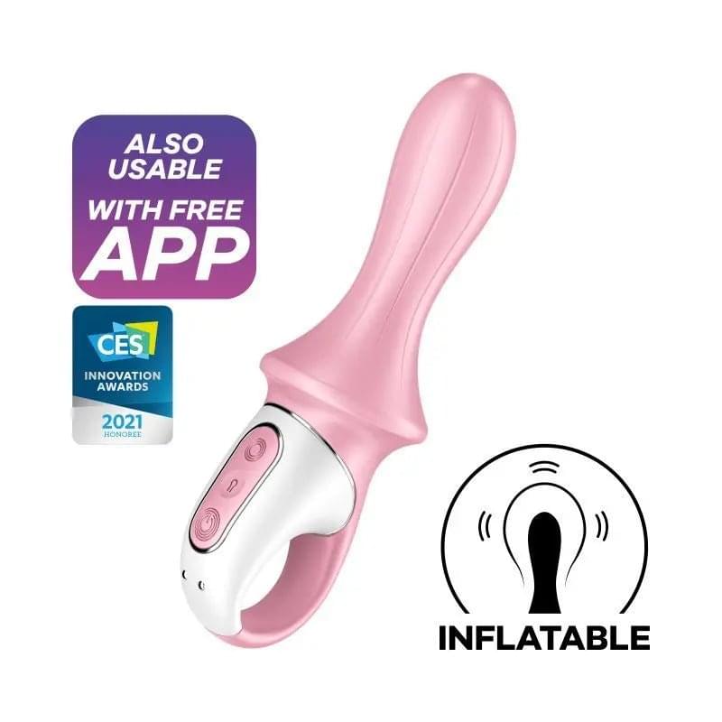 Satisfyer Air Pump Booty 5+ Red Satisfyer Discreet Intimate Essentials.