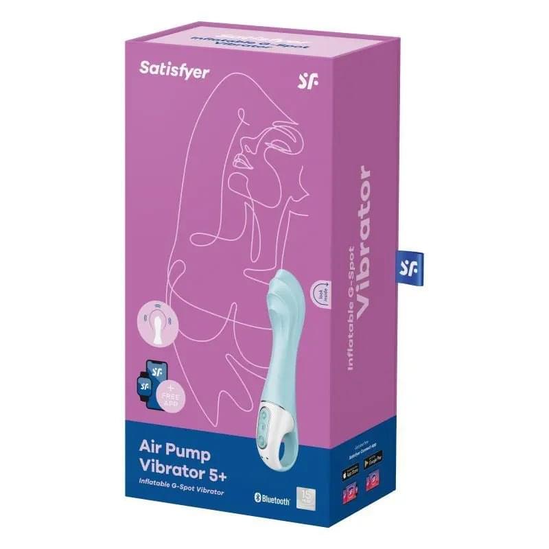 Satisfyer Air Pump Vibrator 5+ Blue Satisfyer Discreet Intimate Essentials.