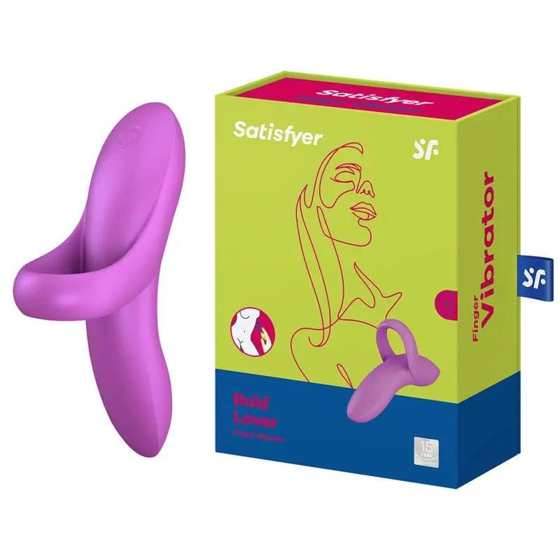 Satisfyer Bold Lover - Dark  USB Rechargeable Finger Stimulator Satisfyer Discreet Intimate Essentials.