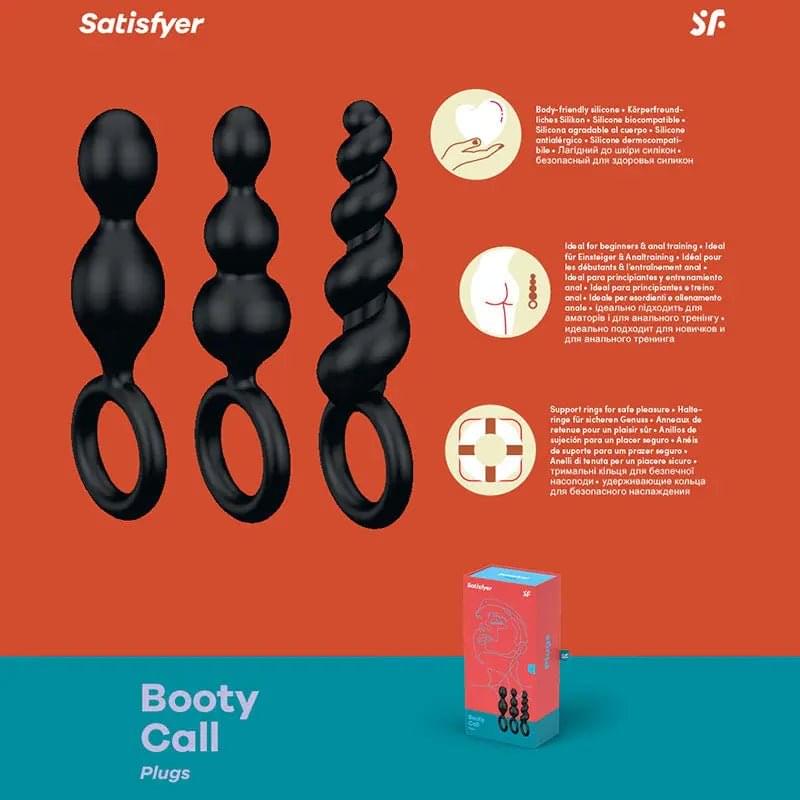 Satisfyer Booty Call -  Butt Plugs - Set of 3 Satisfyer Discreet Intimate Essentials.