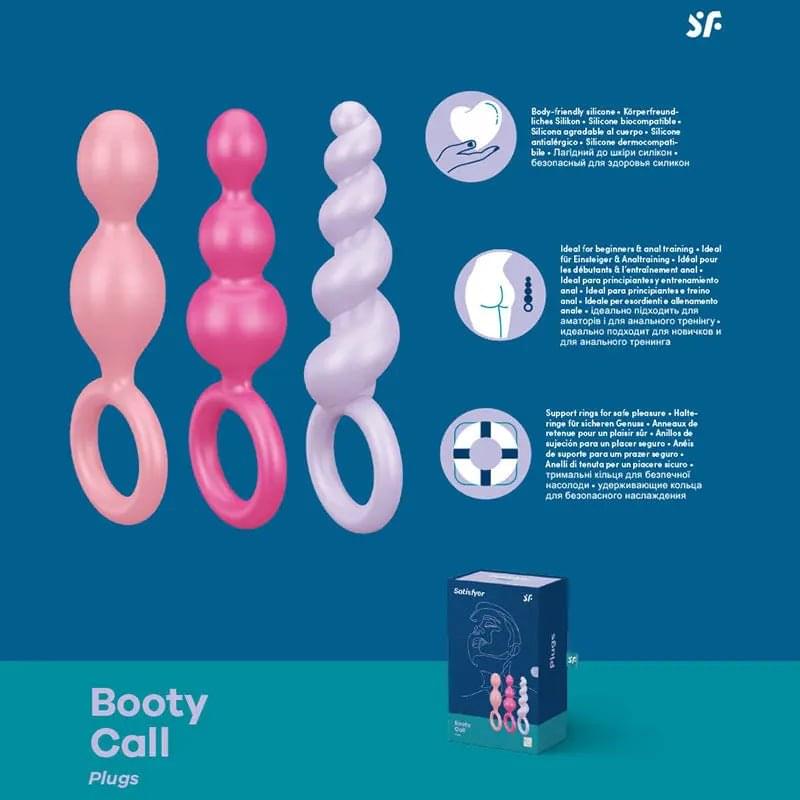 Satisfyer Booty Call -  Butt Plugs - Set of 3 Satisfyer Discreet Intimate Essentials.