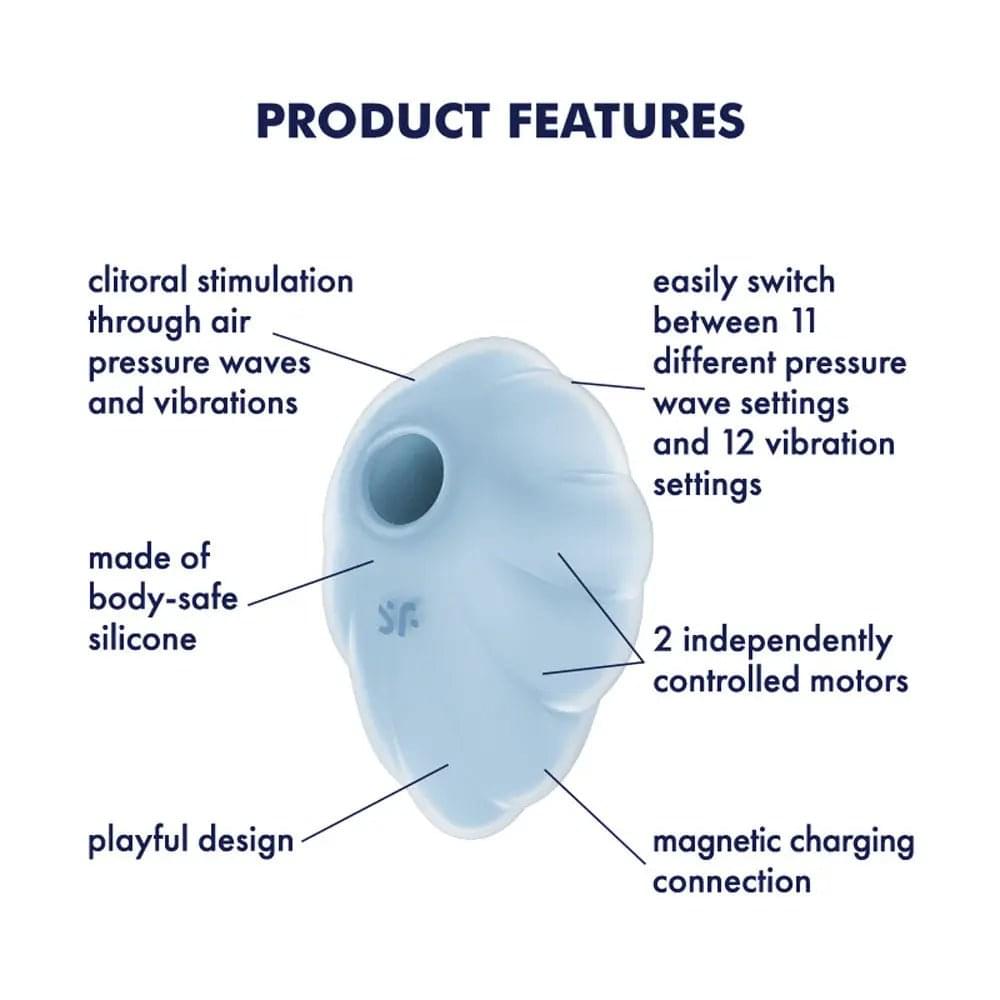 Satisfyer Cloud Dancer -  -  USB Rechargeable Vibrating Air Pulse Stimulator Satisfyer Discreet Intimate Essentials.