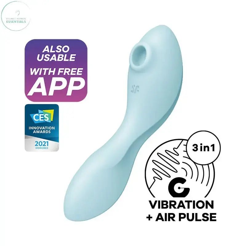Shop affordable quality Satisfyer Curvy Trinity 5 - USB Rechargeable Air Pulse Stimulator & Vibrator with App Control - Discreet Intimate Essentials - AIR PULSATION-PREMIUM - Satisfyer