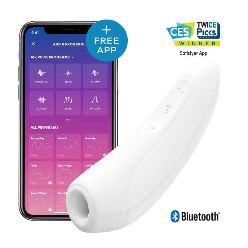 Satisfyer Curvy1+ White Satisfyer Discreet Intimate Essentials.