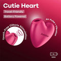 Satisfyer Cutie Heart - Battery Operated -  Air Pulsation Stimulator with Vibration Satisfyer Discreet Intimate Essentials.