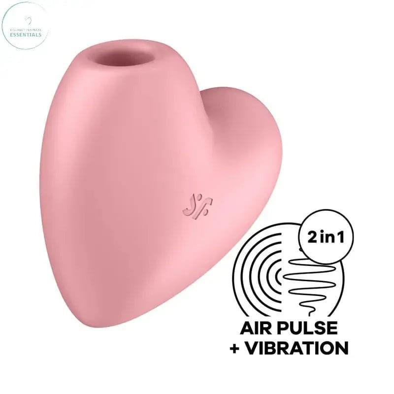 Satisfyer Cutie Heart - Light  - Light  USB Rechargeable Air Pulsation Stimulator with Vibration Satisfyer Discreet Intimate Essentials.