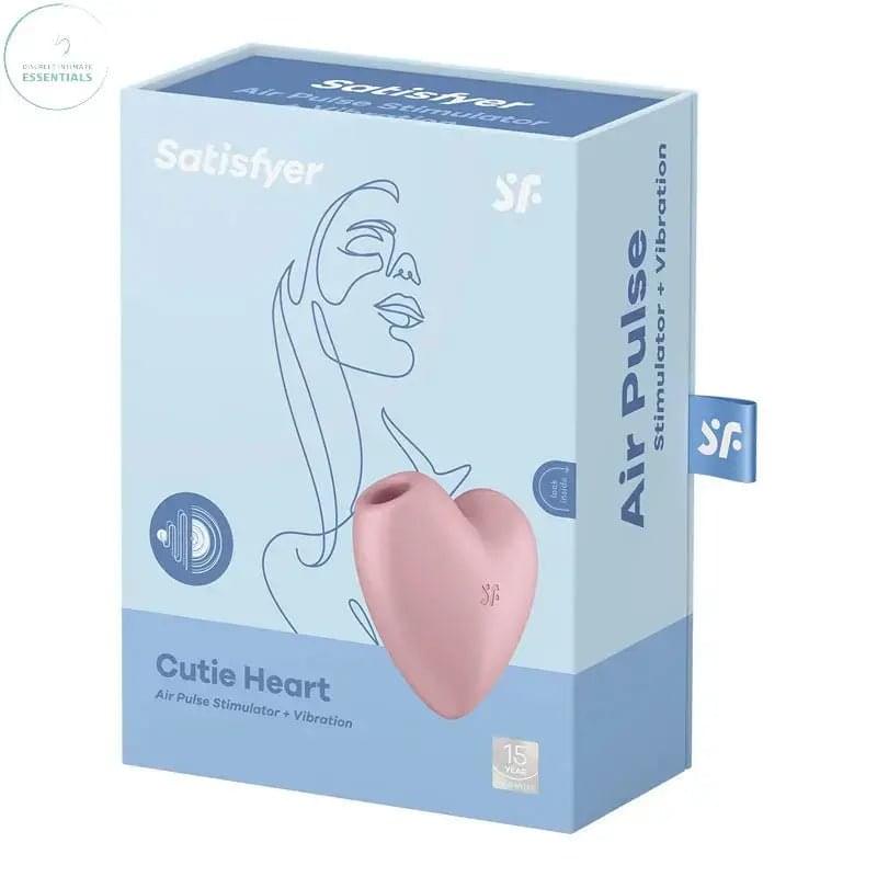 Satisfyer Cutie Heart - Light  - Light  USB Rechargeable Air Pulsation Stimulator with Vibration Satisfyer Discreet Intimate Essentials.