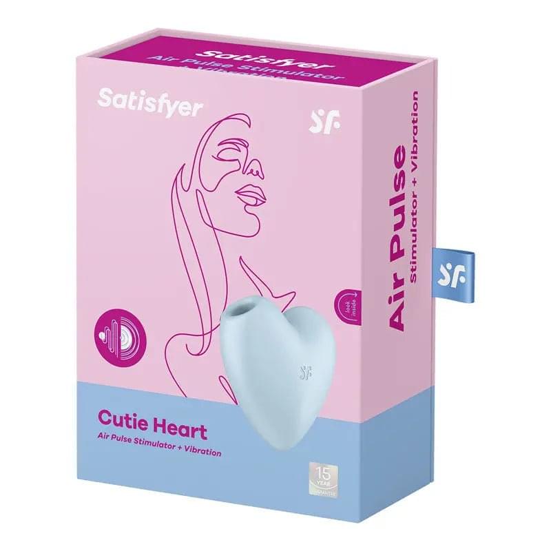 Satisfyer Cutie Heart -  -  USB Rechargeable Air Pulsation Stimulator with Vibration Satisfyer Discreet Intimate Essentials.