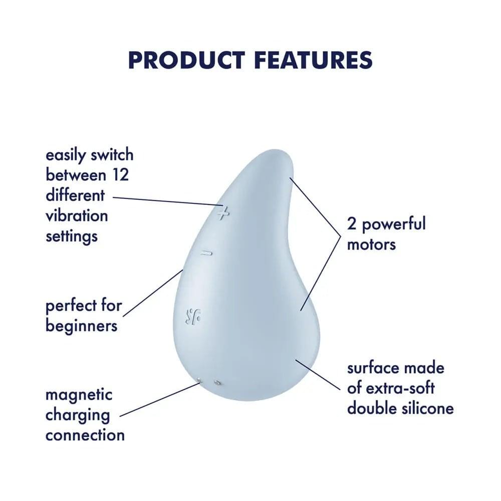 Satisfyer Dew Drop - Light  USB Rechargeable Stimulator Satisfyer Discreet Intimate Essentials.