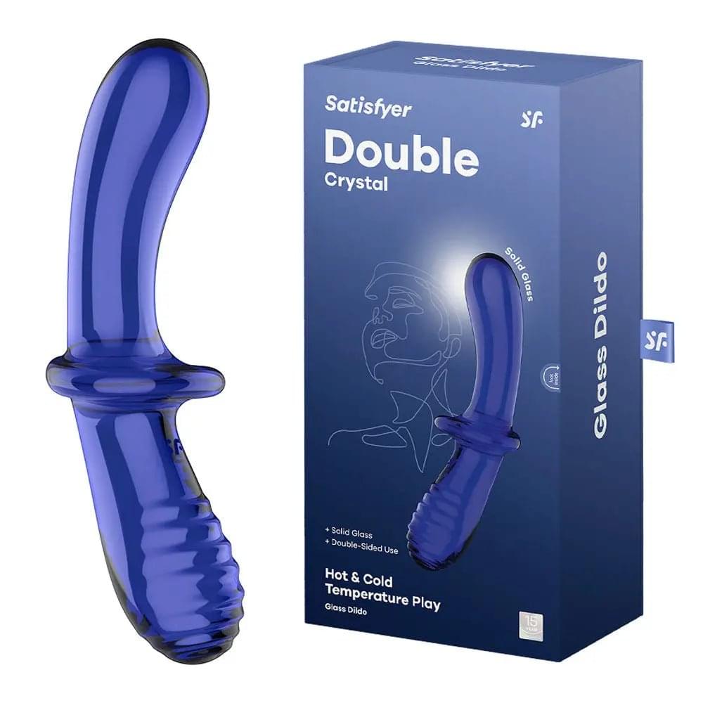 Satisfyer Double Crystal -  -  Glass Double Ended Dildo Satisfyer Discreet Intimate Essentials.