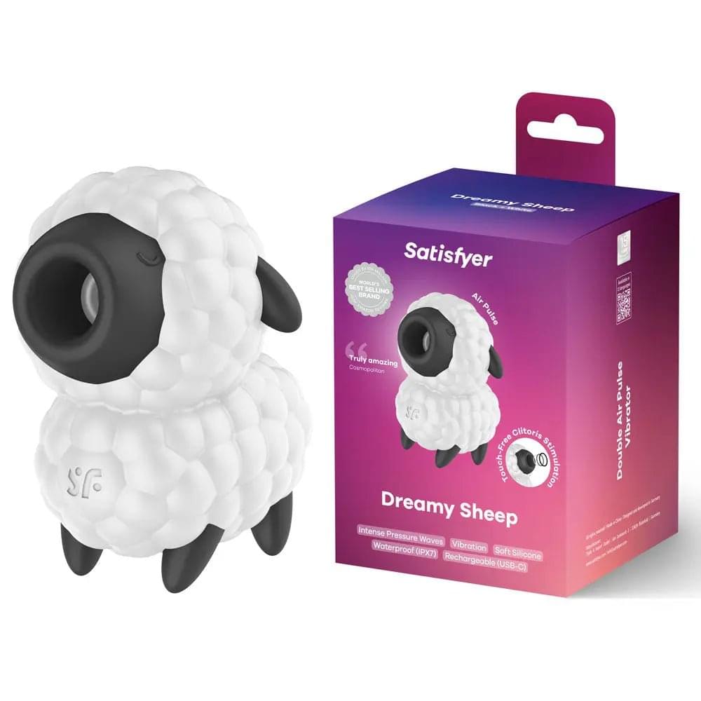 Satisfyer Dreamy Sheep - /Black USB Rechargeable Vibrating Air Pulse Stimulator Satisfyer Discreet Intimate Essentials.