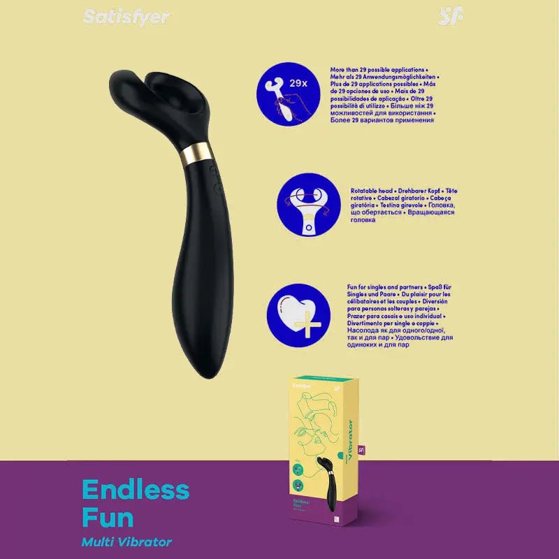 Shop affordable quality Satisfyer Endless Fun - 23.5 cm USB Rechargeable Stimulator - Discreet Intimate Essentials - STIMULATORS-PREMIUM - Satisfyer