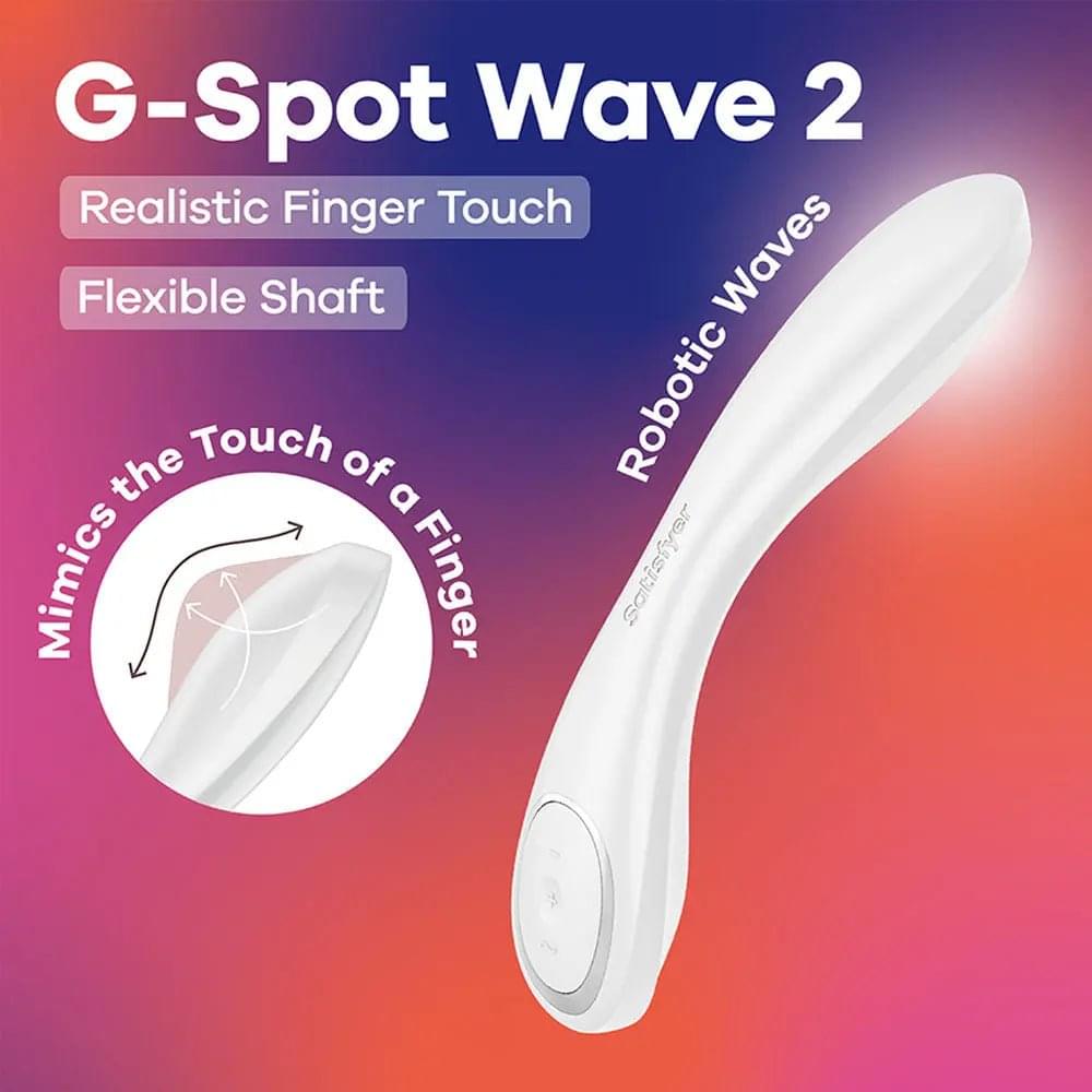 Satisfyer G-Spot Wave 2 -  -  23.6 cm USB Rechargeable Flicking Tip Vibrator Satisfyer Discreet Intimate Essentials.