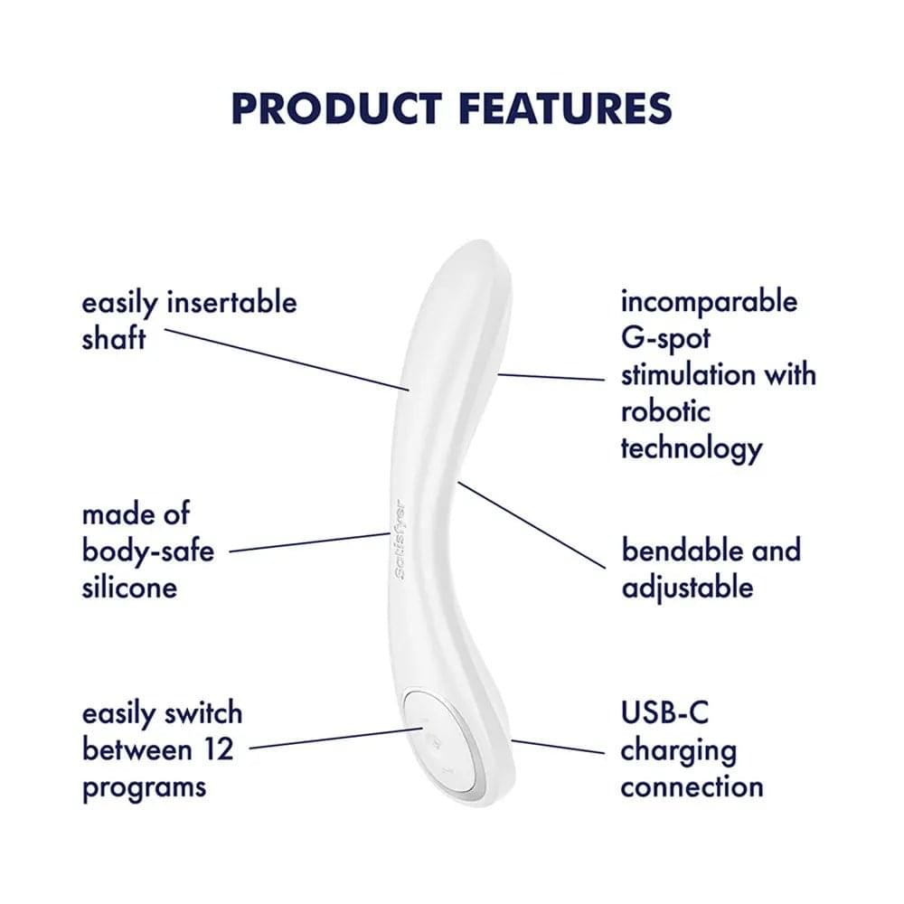 Satisfyer G-Spot Wave 2 -  -  23.6 cm USB Rechargeable Flicking Tip Vibrator Satisfyer Discreet Intimate Essentials.