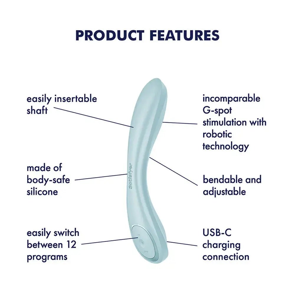 Shop affordable quality Satisfyer G-Spot Wave 2 - Ice - Ice 23.6 cm USB Rechargeable Flicking Tip Vibrator - Discreet Intimate Essentials - VIBRATORS-PREMIUM - Satisfyer