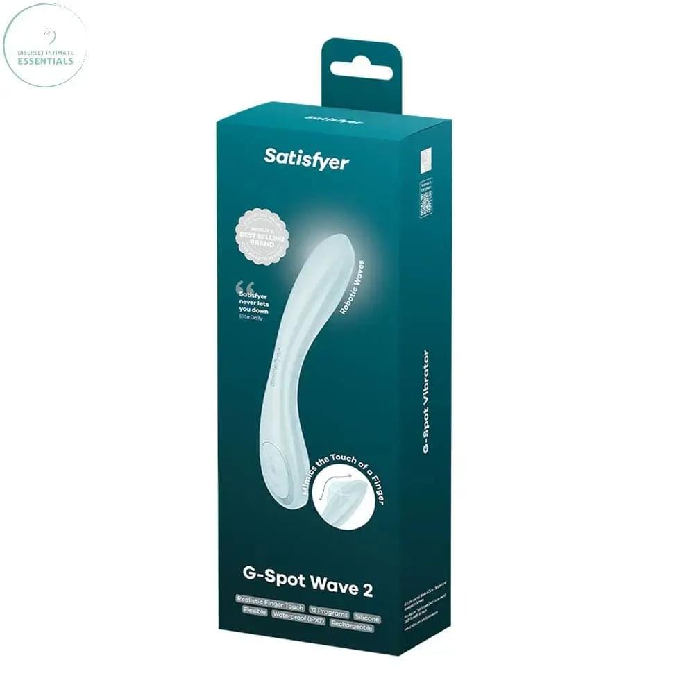 Satisfyer G-Spot Wave 2 - Ice  - Ice  23.6 cm USB Rechargeable Flicking Tip Vibrator Satisfyer Discreet Intimate Essentials.