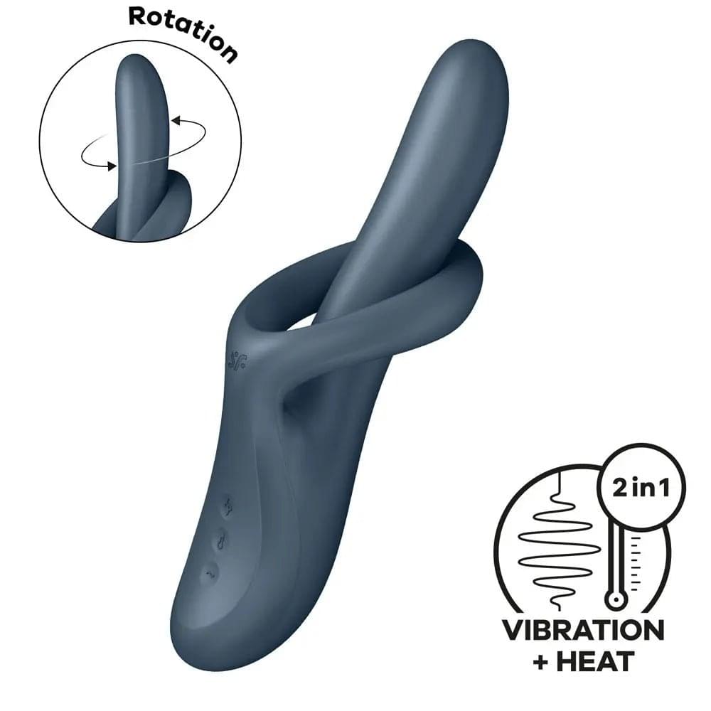 Satisfyer Heat Flex 4 - Grey - Grey USB Rechargeable Heating Vibrator Satisfyer Discreet Intimate Essentials.