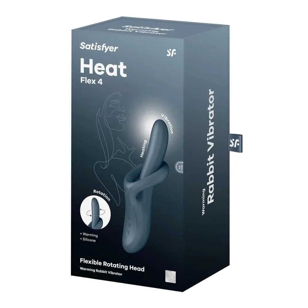 Satisfyer Heat Flex 4 - Grey - Grey USB Rechargeable Heating Vibrator Satisfyer Discreet Intimate Essentials.
