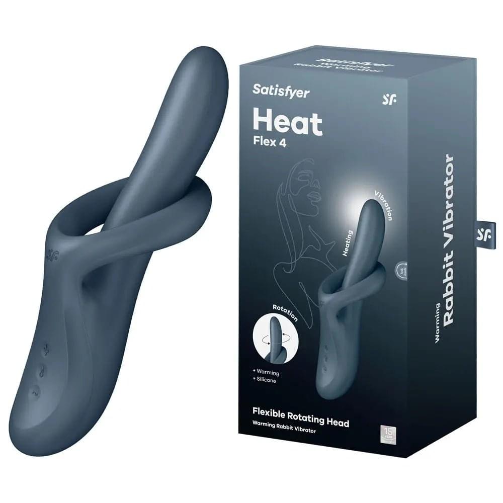 Satisfyer Heat Flex 4 - Grey - Grey USB Rechargeable Heating Vibrator Satisfyer Discreet Intimate Essentials.