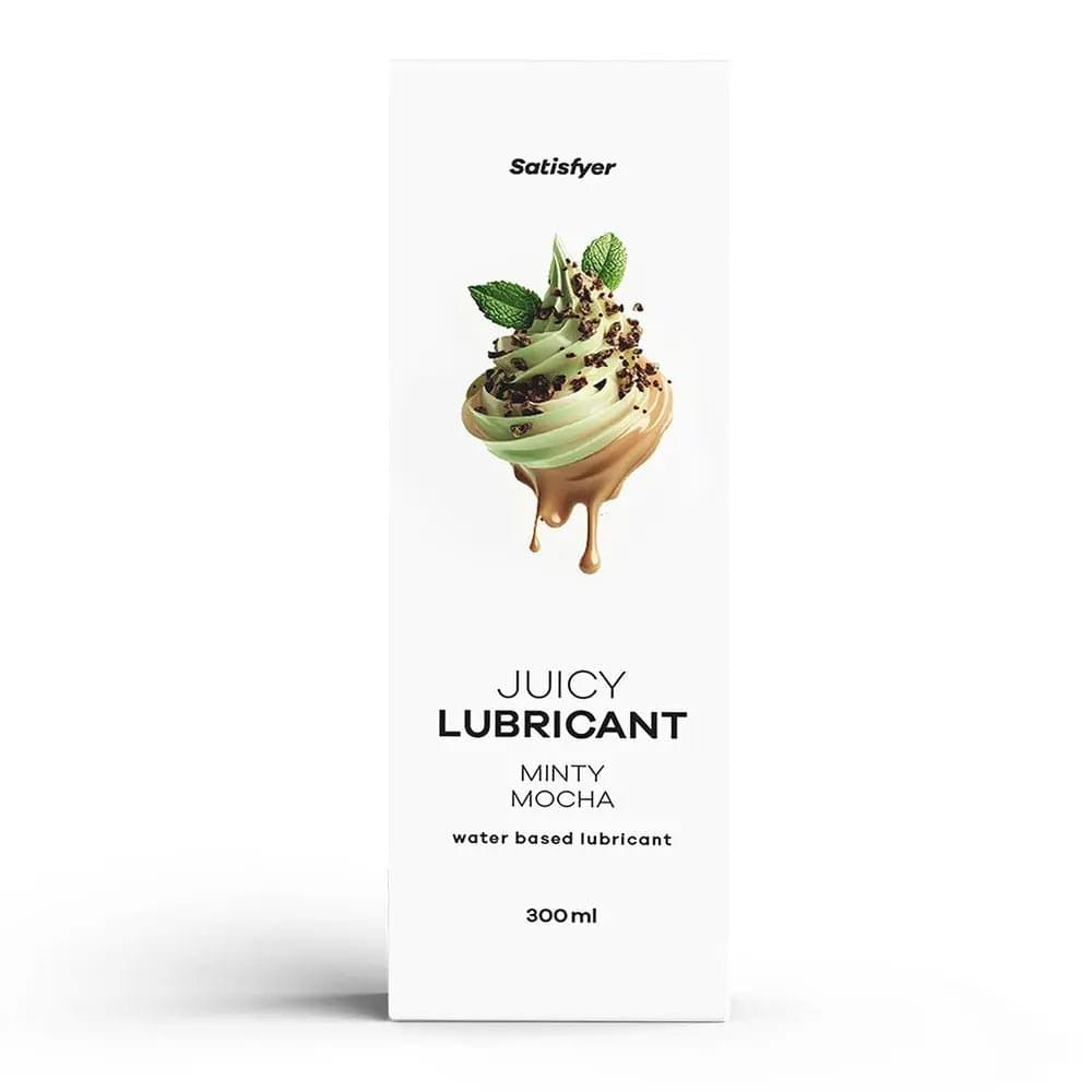 Satisfyer Juicy Lubricant 300 ml Minty Mocha - Mint & Coffee Scented Water Based Lubricant - 300 ml Bottle Satisfyer Discreet Intimate Essentials.