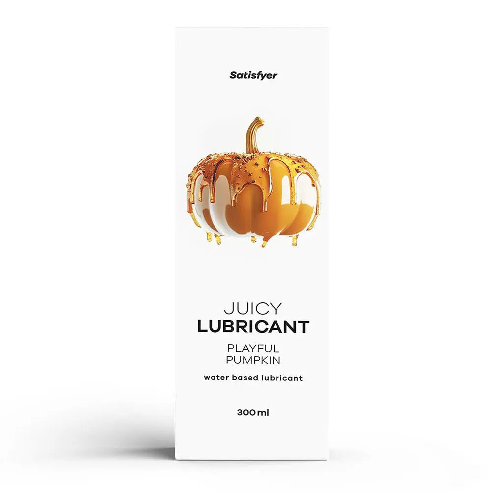 Shop affordable quality Satisfyer Juicy Lubricant 300 ml Playful Pumpkin - Pumpkin Spice Scented Water Based Lubricant - 300 ml Bottle - Discreet Intimate Essentials - LUBES-LOCAL - Satisfyer