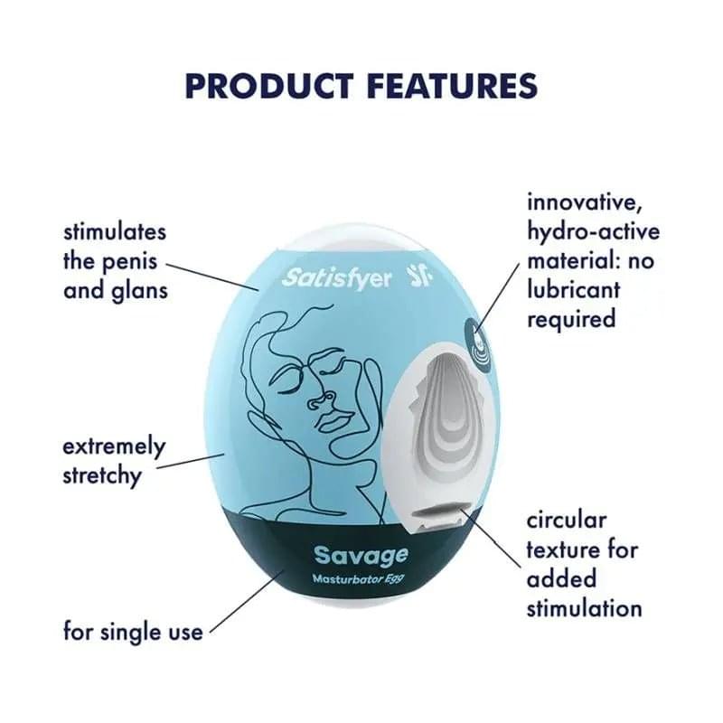 Satisfyer Masturbator Egg Savage Satisfyer Discreet Intimate Essentials.