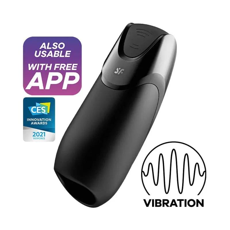 Satisfyer Men Vibration+ -  USB Rechargeable Masturbator with App Control Satisfyer Discreet Intimate Essentials.