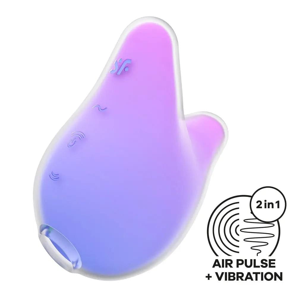 Satisfyer Mermaid Vibes - Violet/Pink - Violet/Pink USB Rechargeable Air Pulse Stimulator Satisfyer Discreet Intimate Essentials.