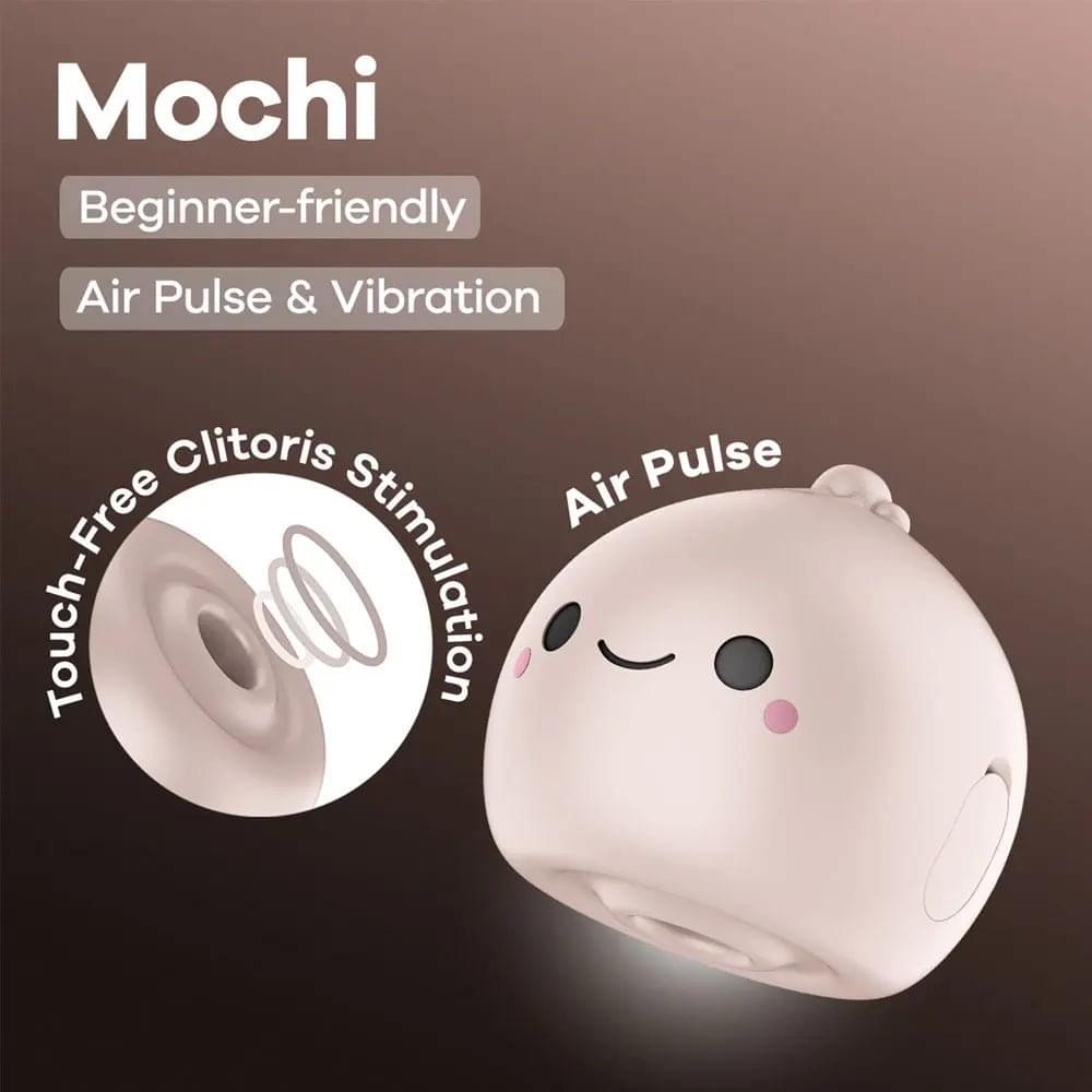 Satisfyer Mochi - Beige - Beige USB Rechargeable Air Pulse Stimulator Satisfyer Discreet Intimate Essentials.