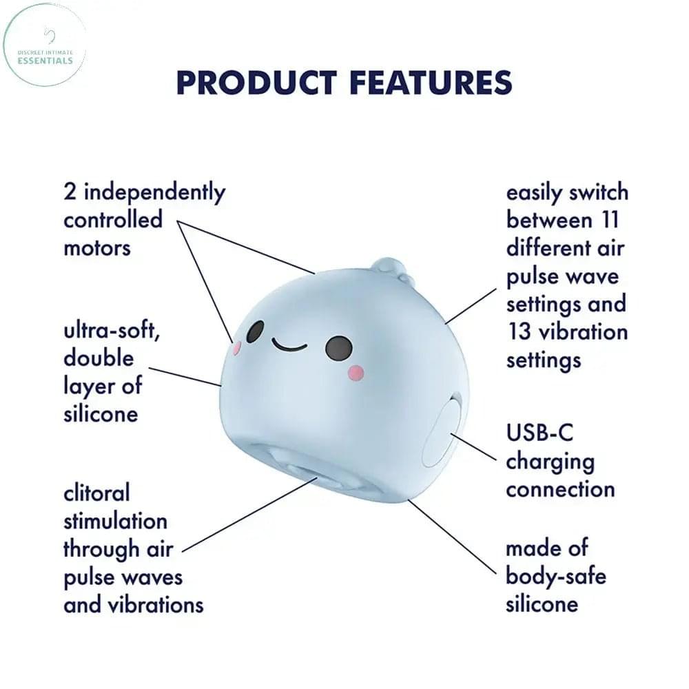 Satisfyer Mochi - Frost  - Frost  USB Rechargeable Air Pulse Stimulator Satisfyer Discreet Intimate Essentials.